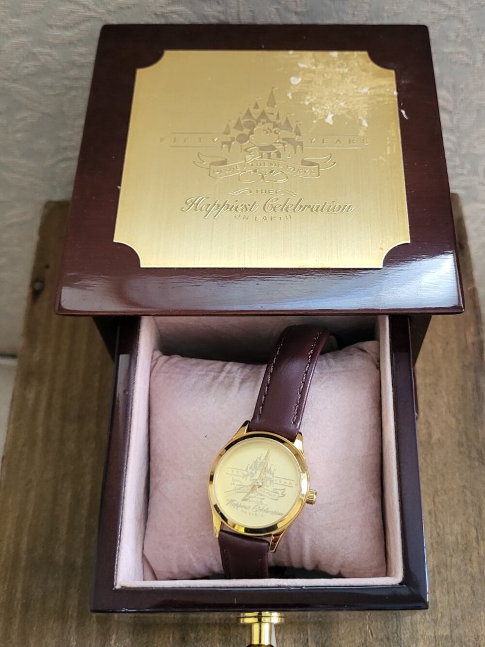 Disney World 50th Anniversry "The Happiest Celebration on Earth" Watch in box